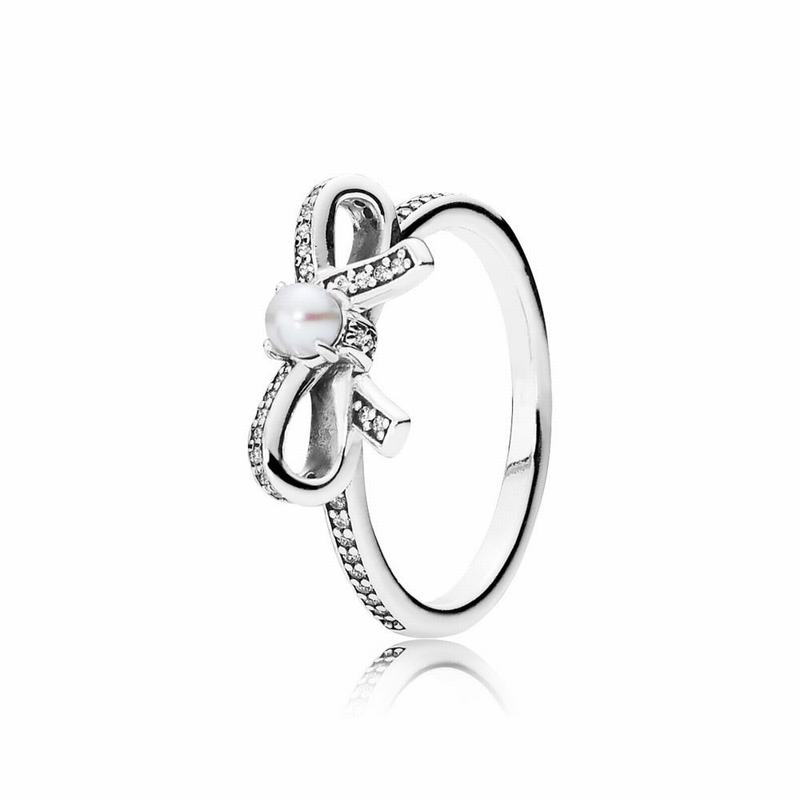 Pandora Delicate Sentiments Stackable Ring Ireland - Sterling Silver/Mixed Stones/Cubic Zirconia - 2